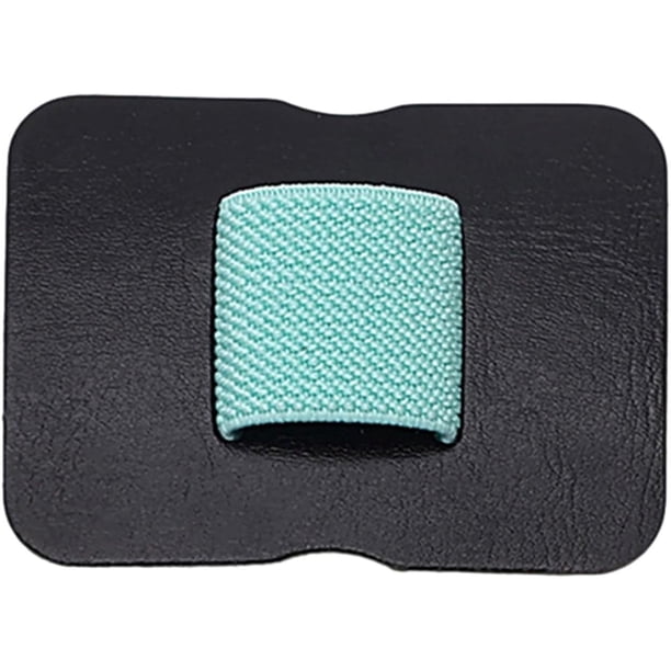 Xiao Hua 2 clips elásticos de cuero sintético autoadhesivos de colores para lápices, para agendas, cuadernos, bolígrafos (verdes)