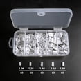 thumbnail image 1 of 300pcs Aluminum Crimp Sleeves Connector Kit 5 Sizes Double Barrel, 1 of 8