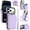 Purple, variant on For Apple iPhone 17 Pro RFID Blocking Wallet Case Magnetic Flip Cover Multi-Card Slots Zipper Pocket With Ring Clasp Detachable Shoulder Strap And Wrist Strap,Rose gold,For iPhone 17 Pro