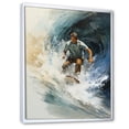thumbnail image 2 of Designart "Surfers Paradise Beach Photo I" Nautical & Beach Floater Framed Canvas Wall Art, 2 of 7