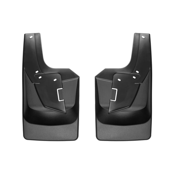 WeatherTech Custom No Drill Splash Guard MudFlaps compatible with Ram 2500/3500, Ram Truck 2500/3500, Rear Pair - Black
