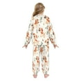 thumbnail image 3 of Fluffy Pajamas Set Fuzzy Winter Warm Pj Sets Pullover Tops and Long Pants Red Dog X-Small, 3 of 8