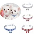 thumbnail image 2 of 1 Pce Collier pour Chat Chiot en Cristal, Colliers pour Animaux Bling en Strass Colliers pour Chien Pendentif à Paillettes Collier pour Chat Ajustable en Cristal Collier Élastique pour Animal, m, Rouge, 2 of 7