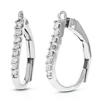 Vir Jewels 1/10 CTTW Lab Grown Diamond Dangle Earrings in Sterling Silver With Clip On Backs For Women