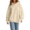 thumbnail image 4 of cocolona Oversized Hoodies for Women Long Sleeve Pullover Solid Color Sweatshirts Casual Hooded Fall Trendy Outfits, 4 of 7