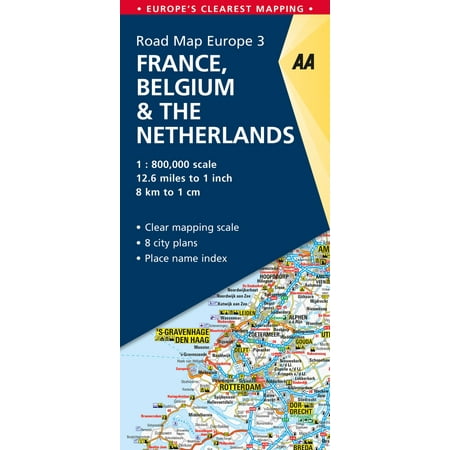 Road Map France, Belgium & The Netherlands - Folded