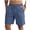 Navy, variant on biudgviw Mens Linen Shorts Elastic Waist Drawstring Casual Shorts Lightweight Pleated Summer Beach Shorts with Pockets