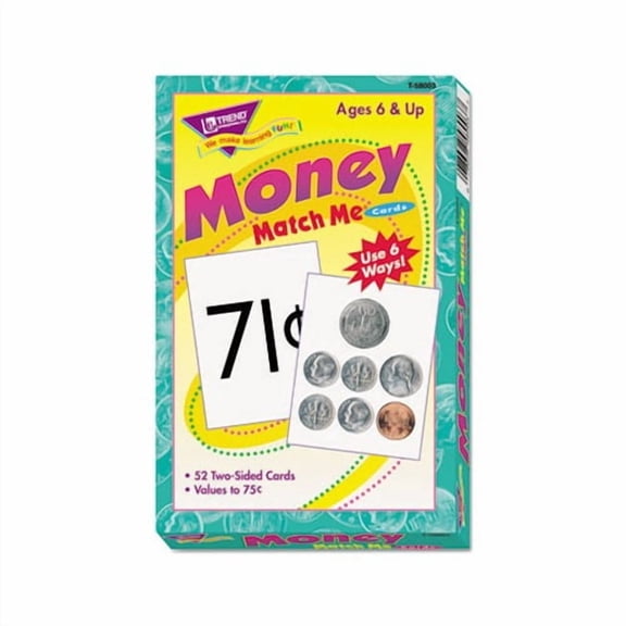 Match Me Cards Money-US Currency, 52 Cards, Ages 6 and Up