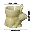 thumbnail image 5 of WYBXZ Ceramic Eggs Cup, Easter Bunny Porcelain Eggs Cup, Rabbits Ceramic Eggs Cup Desktop Home Decor, Cute Fresh Decorative Table Top Living Room Dining Room Tableware, 5 of 6