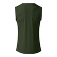 thumbnail image 4 of GJSYRH Men's Ribbed Round Neck Tank Top Sleeveless Knit Muscle Shirt Casual Workout Gym Athletic Tops Breathable Summer Tee Army Green M, 4 of 4