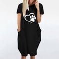 thumbnail image 4 of Robe avec Poches pour Femmes Mode Femmes Ample Imprimé Cœur Col Rond Poches Décontractée Manches Courtes Robe Robe avec Manches pour Femmes Robe Décontractée pour Femmes Robe Courte pour Femmes, 4 of 4
