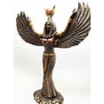 thumbnail image 4 of Egyptian Theme Isis With Open Wings Goddess of Magic and Nature Bronzed Statue Sculpture, 4 of 4