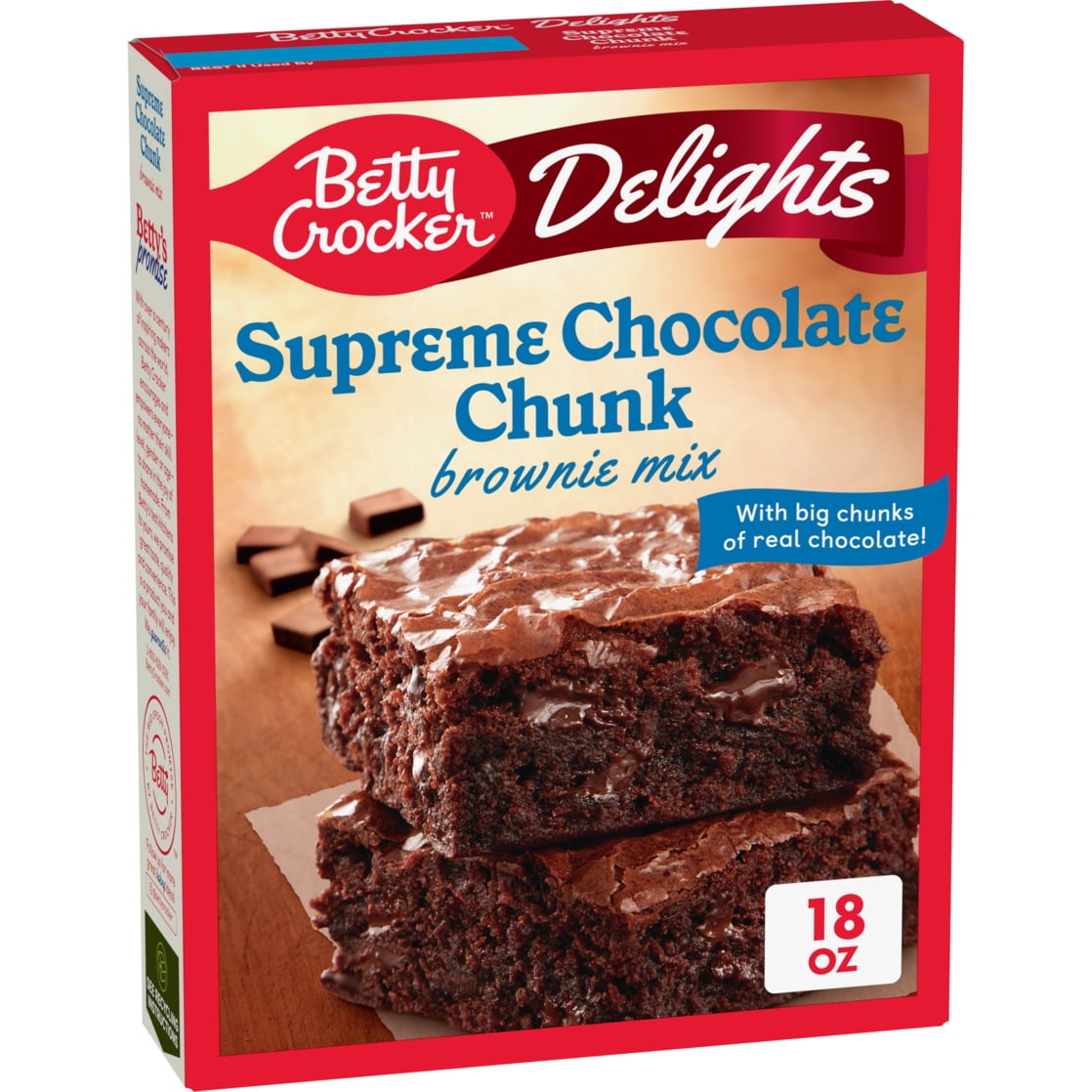 (6 pack) (6 pack) Betty Crocker Delights Supreme Chocolate Chunk Brownie Mix, 18 oz.