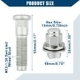 thumbnail image 7 of Unique Bargains 1 Set No.C2C35294/C2C35294010 Wheel Stud Bolts for Jaguar S-Type 1999-2009, 7 of 7