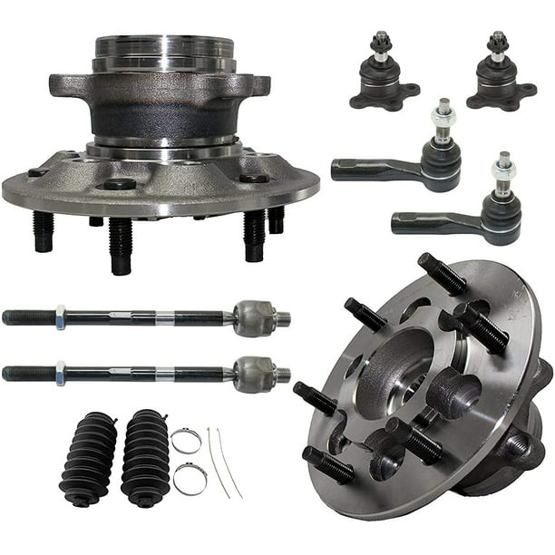 Detroit Axle - RWD Front Wheel Hub & Bearing + 16mm Thread Tie Rod + Upper  Ball Joint w/ Boots Replacement for 2009-2012 GMC Canyon Chevy Colorado