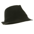 thumbnail image 4 of Big New Linen Fedora Hat - Black 2XL, 4 of 5