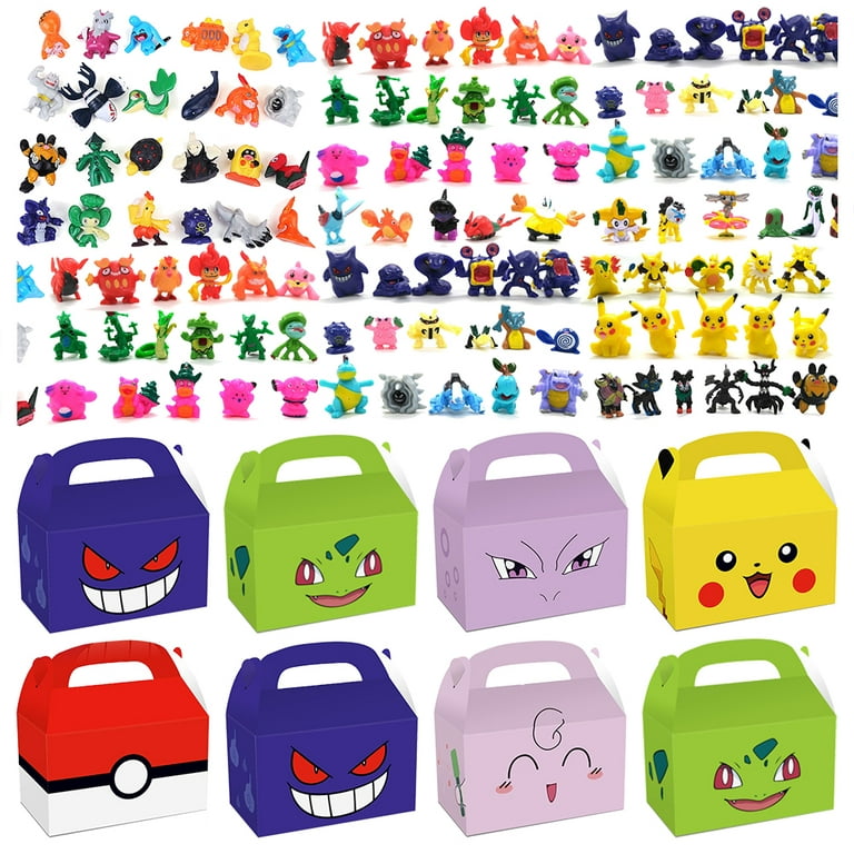 32Pcs Pokemon Party Favors Gift Box Hot Kids Mini Figures Birthday Party  Supplies Decorations Halloween Christmas Goodie Bag Stuffers for Fans and  Kids 