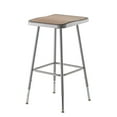 thumbnail image 2 of National Public Seating (2 Pack) NPS® 25"-33" Height Adjustable Heavy Duty Square Seat Steel Stool, Grey, 2 of 2