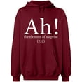 thumbnail image 2 of OXI Hoodie Sweatshirt - Ah The Element of Surprise, Basic Casual Hoodie for Men's and Women Fleece Hoodie Long Sleeve - Cardinal Red Medium, 2 of 3