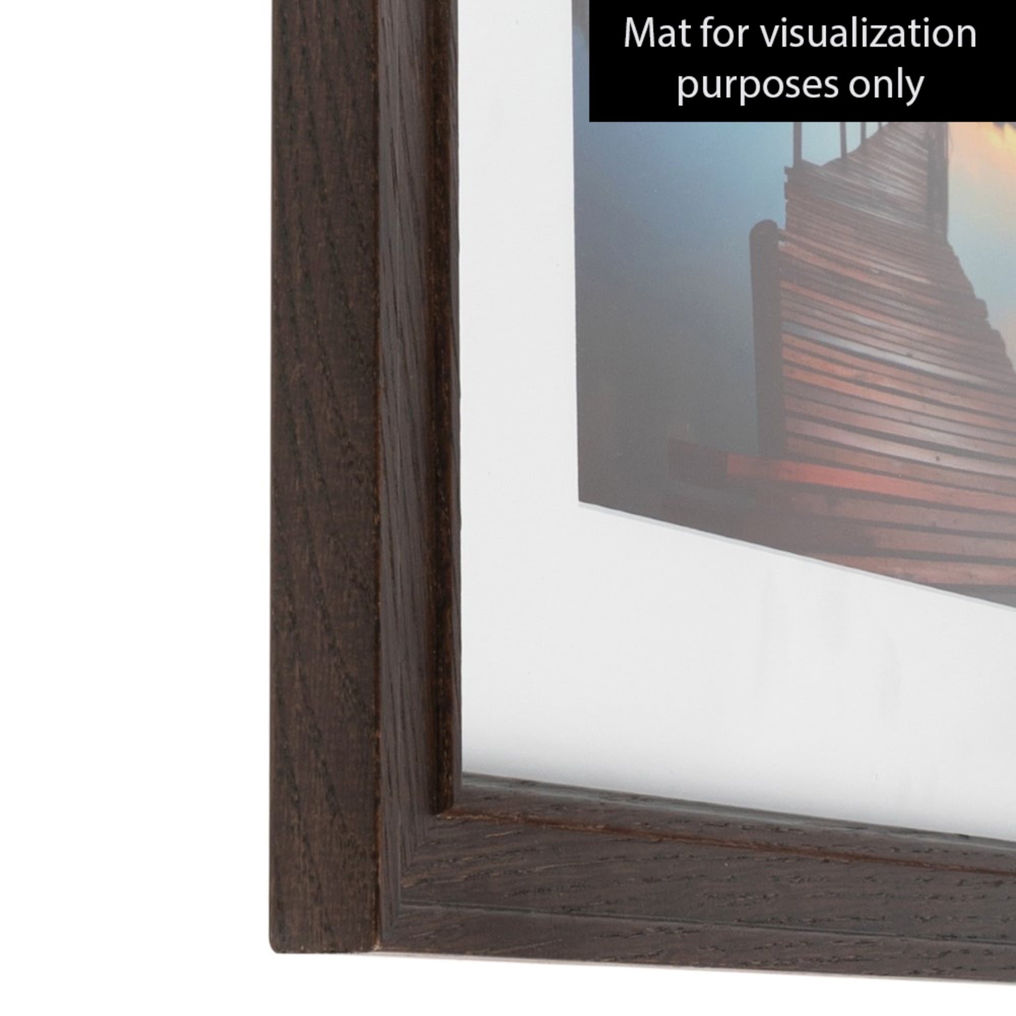 ArtToFrames 18x24 Inch Walnut Picture Frame, This Brown Wood Poster Frame is Great for Your Art or Photos, Comes with 060 Plexi Glass (4106)