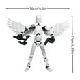 thumbnail image 3 of HYEASTR Finished Product Titan T13 Action Figures Lucky Dummy 13 Robot with Wings Anime Figures Fidget Toys for Boyfriends Autism Sensory Toys Multi Joints Movable Cool Gadget Toys Gifts - Set B, 3 of 5
