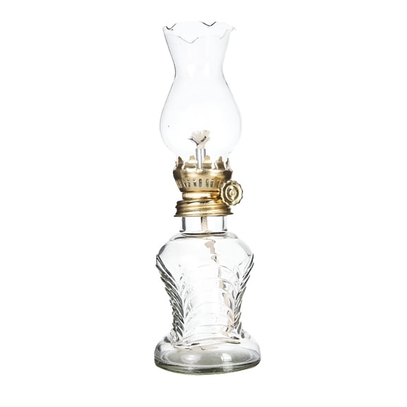 HIBIBUD Vintage Kerosene Lamp Glass Lantern for Indoor/Outdoor Use