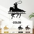 thumbnail image 6 of Personalized Cowboy Metal Sign, Western Wall Decor, Rustic Cowboy Riding Wall Art, Metal Outdoor Wall Art, Rustic Country Western Decor for Bedroom Living Room Bathroom, Customized Gifts Color06, 6 of 7