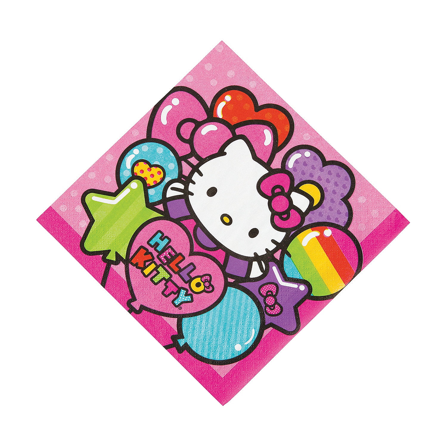 Hello Kitty Rainbow Lunch Napkins (16Pc) Party Supplies 16 Pieces
