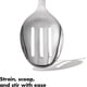 thumbnail image 5 of Cuchara para cocinar OXO Steel, acero inoxidable ranurado, 5 of 6