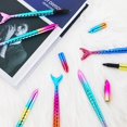 thumbnail image 5 of 10 Pcs Mermaid Shaped Pens, Gel Ink Pens, Rolling Ball Gel Pens, Ballpoint Pens,  Novelty Fish-Shaped Pen for Stationery Office Decor Gift , Multicolor, 5 of 9