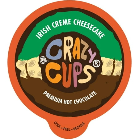 Crazy Cups Irish Creme Cheesecake Premium Hot Chocolate Single Serve Cups, 22