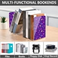 Acrylic Bookends 2 Pairs Decorative Book Stoppers for Home Office Desk ...