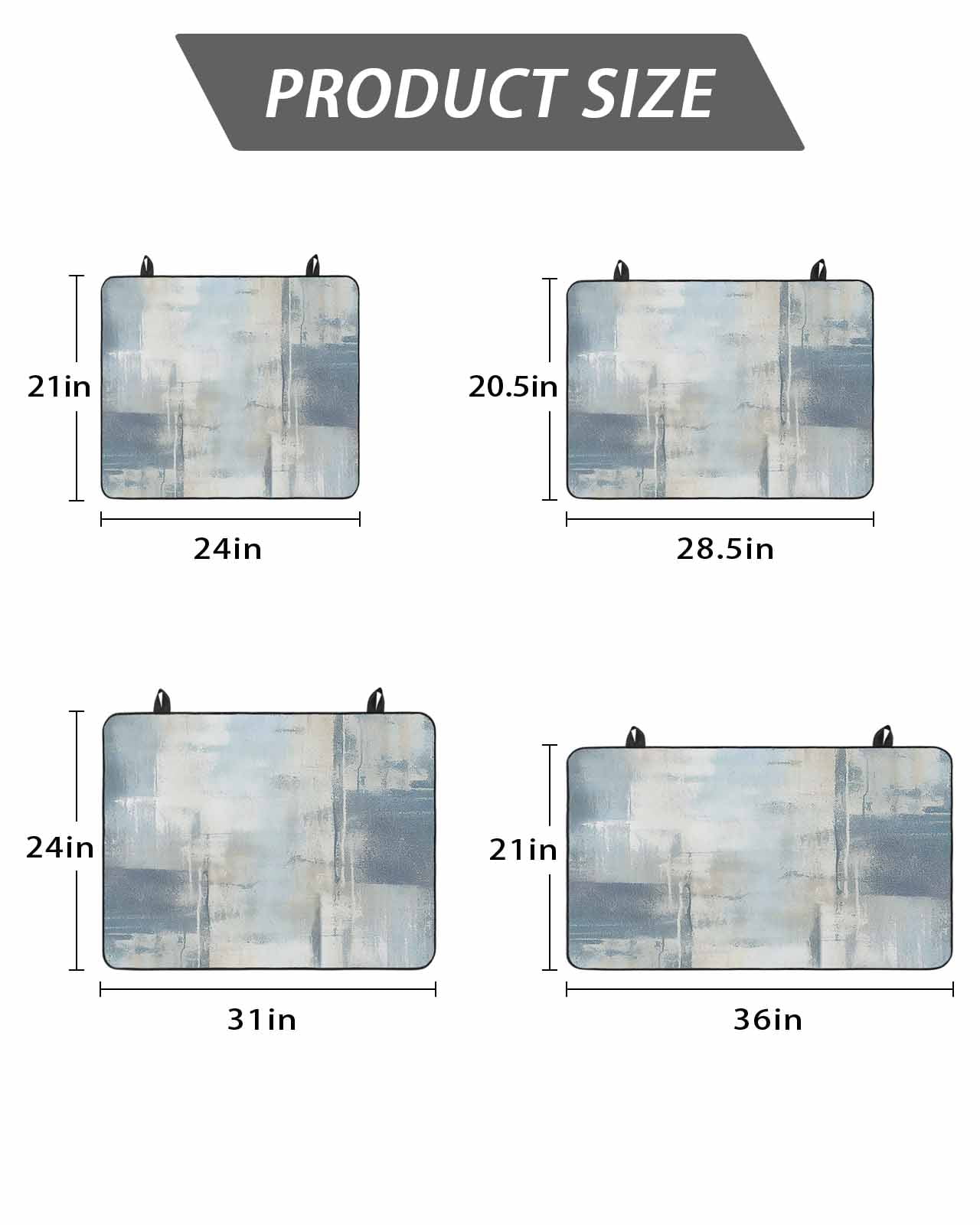Stove Top Covers for Electric Stove, Blue Beige Glass Stovetop Cover Protector, Oil Painting Abstract Art Contemporary Induction Cooktop Protector Oven Mat for Kitchen Countertop 24"x21"