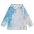 thumbnail image 3 of 4-12Years Toddler Kids Boys Girls Fashion Cute Gradient Print Long Sleeve Pocket Zipper Hoodies Coat Family Gifts Blue 4 Years, 3 of 6