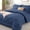 Blue, variant on Wishead Queen Bed in a Bag Comforter Set with 7 Pieces - Dark Gray All Season Bedding Sets with Comforter, Pillow Shams, Flat Sheet, Fitted Sheet and Pillowcases