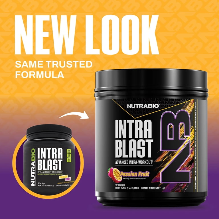 NutraBio Intra Blast BCAA EAA Electrolyte and Hydration Powder