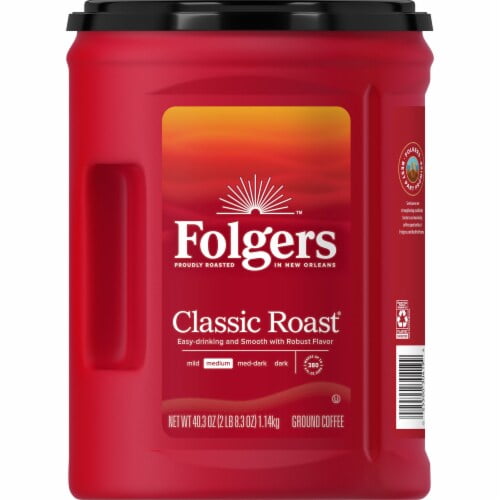 Folgers Classic Roast Medium Roast Ground Coffee - 40.3 oz