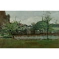 thumbnail image 3 of John Henry Twachtman 24x17 Black Modern Framed Museum Art Print Titled - Landscape with Cottages (circa 1883), 3 of 5