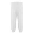 thumbnail image 3 of Zaldita Boys Girls Elastic Harem Bloomer Pants Pull-on Trousers Loose Jogger Leggings White 6-7, 3 of 4