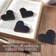 thumbnail image 3 of Marcapáginas de cuero de 4 piezas con forma de corazón, marcador de esquina de página, marcador de libro de lectura hecho a mano personalizado para regalos de amante de los libros de ratón de biblioteca Zhivalor  CPB-CJZ706-4, 3 of 5