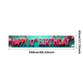 thumbnail image 1 of 17th Birthday Themed Shiny Decorated Backdrop Banner Happy Birthday Party Supplies Photography Props Photo Booth Decorations Celebration Event Party Decor Background, 1 of 4