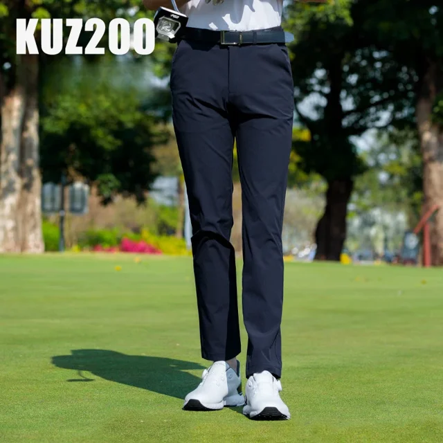 Men Golf Pants Spring/Summer Elastic Belt Sports Pant KUZ200 navy 36