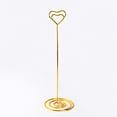 thumbnail image 3 of Titulares de números de mesa Soporte de boda de metal dorado Tarjeta de nombre Abrazadera de menú de imagen, Dorado 20 piezas Vogacara HA8822-01B, 3 of 6