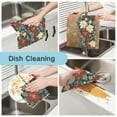 thumbnail image 2 of Yayeee 6 Pack Kitchen Dishcloths for Washing Dishes Soft Absorbent Microfiber Towels, Christmas Blooms, 2 of 9