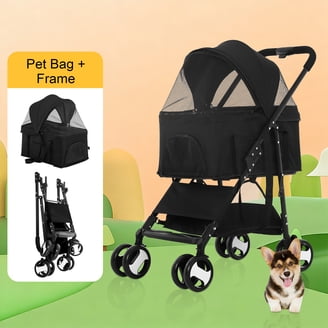 Gen7Pets Promenade 4 Wheeled 35"L Pet Stroller for Dogs up to 50 lb, Black  Onyx, 20 lb - Walmart.com