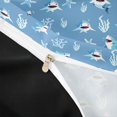 thumbnail image 4 of meiyoeat Kawaii Blue Cartoon Coral Shark Bedding for Boys Girls, Cute Kids Starfish Marine Duvet Cover Full, Blue, Black Reversible, 3-Piece, 1 Duvet Cover and 2 Pillowcases, 4 of 6