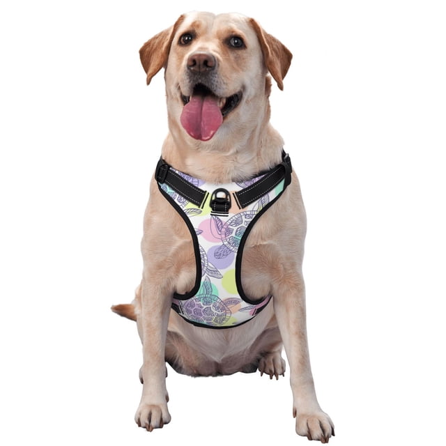 Sikiie Sea Turtles Pattern Pet Traction Vest, No-pull Adjustable Buckle Reflective Dog Harness, Suitable for Small, Medium and Large Dogs-X-Large