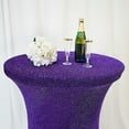 thumbnail image 4 of BalsaCircle Cocktail Spandex Fitted Stretchable Elastic Tablecloth Purple, 4 of 9