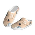 thumbnail image 2 of Easygdp Cute Ink Drawn Elephants Slippers for Women Mens Winter Warm Home Slippers Plush Slip on House Slippers for Indoor Outdoor Shoes-35/36, 2 of 7