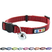 Pawtitas Reflective Cat Collar with Safety Buckle and Bell